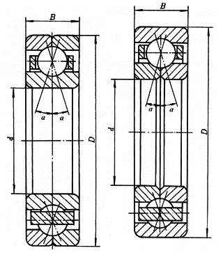 Bearings Pêl Gyswllt Angular Tri Phwynt A Phedwar Pwynt