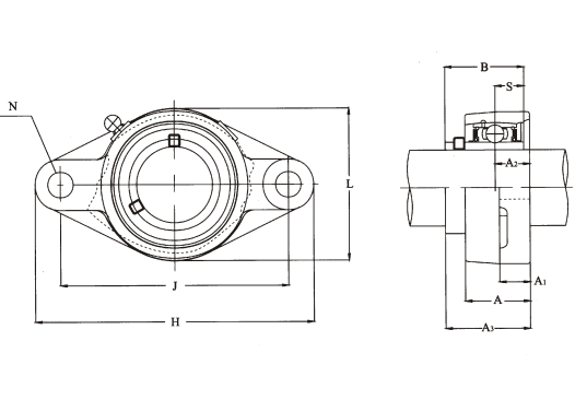 Mewnosod Bearings Ball Gyda Thai Sgwâr